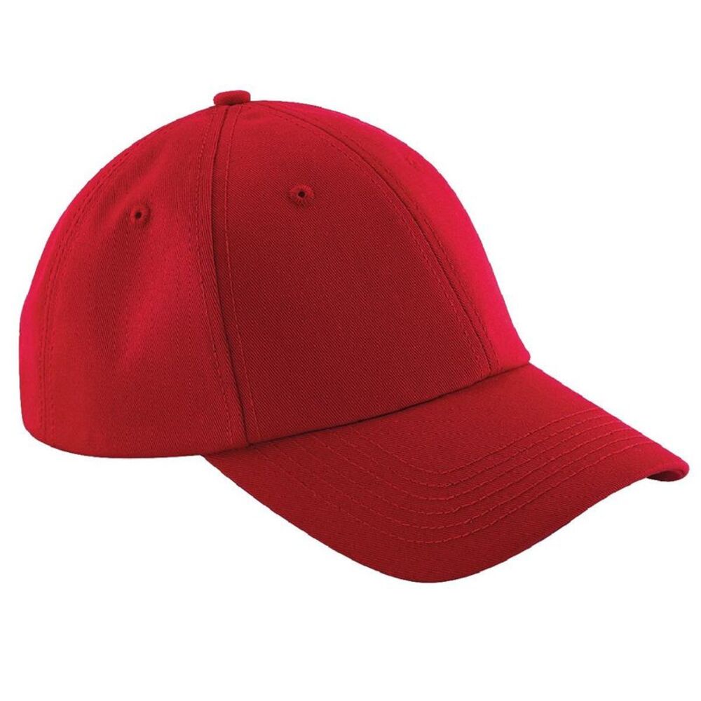 Beechfield® Unisex Authentic 6 Panel Baseball Cap / Classic Red